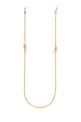 Havana Chain, 18k Gold-Plated Stainless Steel & Freshwater Pearls